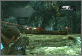 Już po chwili będziesz mógł wypróbować twardość pancerza skałoczerwia - Rdzenne stworzenia | Mieszkańcy | Gears of War 2 - Gears of War 2 - poradnik do gry