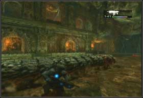 Zamiast marnować amunicję użyj skałoczerwia, aby oskrzydlić stanowiska Troiki - Niepokojące odkrycia | Mieszkańcy | Gears of War 2 - Gears of War 2 - poradnik do gry