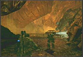 Na samym początku, na lewo od drewnianej kolumny leży magazyn Auto Gold - Lekarstwo na zgagę | Mieszkańcy | Gears of War 2 - Gears of War 2 - poradnik do gry