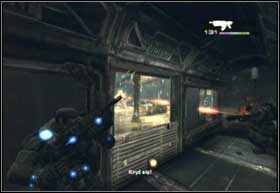 Wbiegnij do wagonu i zwolnij hamulec - Nagłe przebudzenie (cz.1) | Nadciągająca burza | Gears of War 2 - Gears of War 2 - poradnik do gry