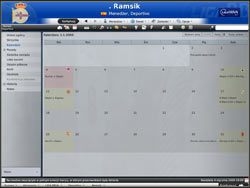 Kalendarz - narzędzie przypominające kalendarz, jaki wprowadzono chociażby w poczcie Gmail - Zarządzanie drużyną | Podstawowe funkcje Football Manager 2009 - Football Manager 2009 - poradnik do gry