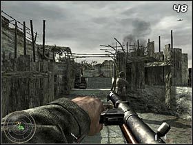 Wyeliminowawszy czołgi, zamień bazookę na inną, bardziej przydatną broń i skieruj się w stronę japońskiego bunkra przeciwlotniczego (#47) - Twarde lądowanie (cz.2) | Kampania Call of Duty World at War - Call of Duty: World at War - poradnik do gry