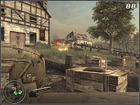 Gdy znajdziesz się w pobliżu budynku, natychmiast pojawi się wrogi czołg (#88) - Ich kraj, ich krew (cz.1) | Kampania Call of Duty World at War - Call of Duty: World at War - poradnik do gry
