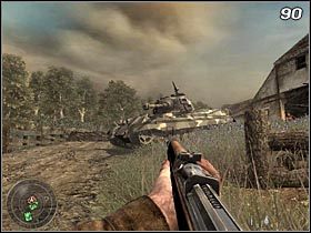 Ostatni, piąty już czołg, należy zlikwidować w identyczny sposób jak pozostałe - za pomocą wyrzutni rakiet - Ich kraj, ich krew (cz.2) | Kampania Call of Duty World at War - Call of Duty: World at War - poradnik do gry