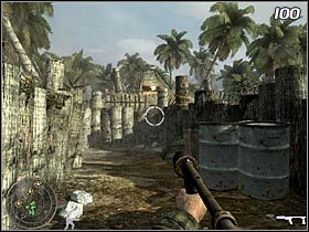 Idź przed siebie i zatrzymaj się przed pierwszym zakrętem, tuż obok swoich kompanów (#99) - Spalić ich | Kampania Call of Duty World at War - Call of Duty: World at War - poradnik do gry