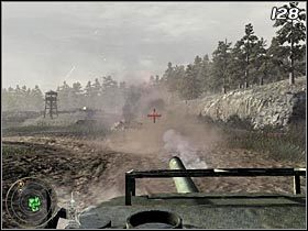 Przed zniszczeniem masztu musisz uporać się z wrogimi czołgami, które przyjadą na ratunek stacji radiowej (#128) - Krew i żelazo | Kampania Call of Duty World at War - Call of Duty: World at War - poradnik do gry