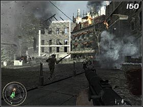 Po oczyszczeniu azylu znów znajdziesz się na otwartej przestrzeni (#149) - Stalowe koło | Kampania Call of Duty World at War - Call of Duty: World at War - poradnik do gry