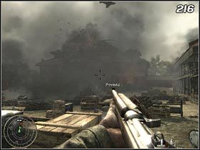 Odczekaj cierpliwie kilkadziesiąt sekund na możliwość kolejnego ataku, a w wolnej chwili kontynuuj wymianę ognia z nacierającymi Japończykami - Punkt przełamania (cz.2) | Punkt przełamania Call of Duty World at War - Call of Duty: World at War - poradnik do gry