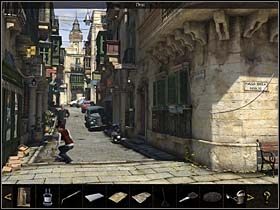Tuż pod drzwiami kamienicy stryja Sylvie natyka się na Granca, inspektora miejscowej policji - Uliczka; plac; przystań - La Valletta, 4 listopada 2008 - Chronicles of Mystery: Rytuał Skorpiona - poradnik do gry