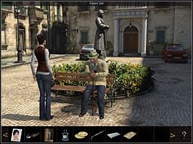 Na placu maszeruje do warsztatu (po lewej), którego właściciel, niejaki Stefano Kawlata, jest zaprzyjaźniony z jej stryjem - Uliczka; plac; przystań - La Valletta, 4 listopada 2008 - Chronicles of Mystery: Rytuał Skorpiona - poradnik do gry