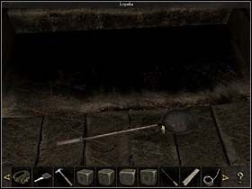 Następnie podchodzi do kominka i przygląda się palenisku (zbliżenie) - Ulice; komnata; sekretne przejście - Watykan, 8 listopada 2008 - Chronicles of Mystery: Rytuał Skorpiona - poradnik do gry