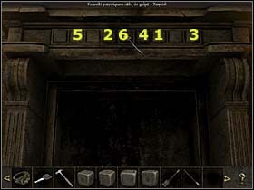 Teraz może wreszcie wcisnąć przyciski w kolejności takiej, jaką wskazuje wzór w palenisku - Ulice; komnata; sekretne przejście - Watykan, 8 listopada 2008 - Chronicles of Mystery: Rytuał Skorpiona - poradnik do gry