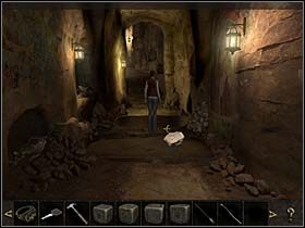 Ten jest dość ponury, na dodatek na drodze znajdują się dwie zapadnie - Ulice; komnata; sekretne przejście - Watykan, 8 listopada 2008 - Chronicles of Mystery: Rytuał Skorpiona - poradnik do gry