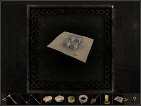 Sylvie trafia na elegancki korytarz, w którym przed pokojem kardynała stoi ochroniarz - Pomieszczenie gospodarcze; hol; gabinet kardynała - Watykan, 8 listopada 2008 - Chronicles of Mystery: Rytuał Skorpiona - poradnik do gry