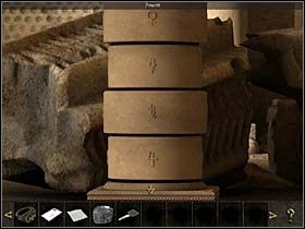 Na szczycie trzeciego postumentu (drugi po prawej) znajduje się kostka z symbolem Venus - Podziemia - La Valletta; wyspa Gozo, 9 listopada 2008 - Chronicles of Mystery: Rytuał Skorpiona - poradnik do gry