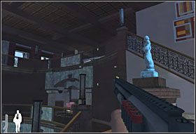 Dalsza droga prowadzi na górę, na drugie piętro - Etap I - Whites Estate (cz.2) | Quantum of Solace - Quantum of Solace - poradnik do gry