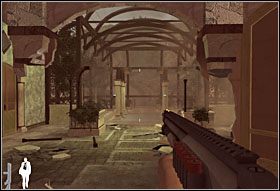 Aby wydostać się z rezydencji, po zejściu na parter skręć w prawo - Etap I - Whites Estate (cz.2) | Quantum of Solace - Quantum of Solace - poradnik do gry