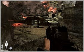 Dotrzesz w ten sposób do najtrudniejszego momentu etapu i do jednego z trudniejszych w całej grze - walki z działa helikoptera - Etap IV - Sink Hole | Quantum of Solace - Quantum of Solace - poradnik do gry