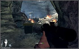 Gdy to nastąpi, opuść stanowisko i skieruj się do końca jaskini - znajdziesz tam granatnik ze sporą liczbą amunicji - Etap IV - Sink Hole | Quantum of Solace - Quantum of Solace - poradnik do gry