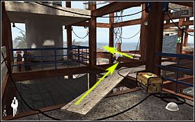 Przebiegnij po deskach w stronę zawieszonych metalowych prętów tudzież rur - Etap VI - Construction Site | Quantum of Solace - Quantum of Solace - poradnik do gry