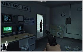 Początek etapu to ostrożne przemykanie pomiędzy kamerami oraz wykańczanie przeciwników tak, by nikt się nie zorientował - Etap IX - Miami Airport (cz.1) | Quantum of Solace - Quantum of Solace - poradnik do gry