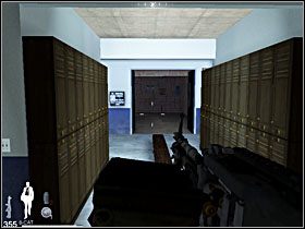 Będąc wewnątrz [04] , skręć w lewo i przejdź pomiędzy szafkami - Etap XV - Eco Hotel (cz.2) | Quantum of Solace - Quantum of Solace - poradnik do gry