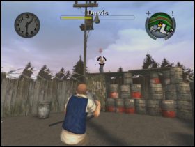 Tchórz wszedł na podwyższenie i ładuje w Jimmiego z procy - Rozdział I (2) | Opis przejścia Bully Scholarship Edition - Bully: Scholarship Edition - poradnik do gry