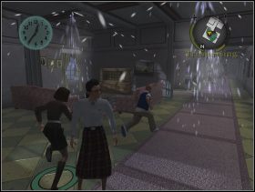 W momencie podniesienia ostatniego egzemplarza prania, jedna z dziewczynek zaalarmuje, że ktoś nielegalnie przebywa w budynku - Rozdział II (3) | Opis przejścia Bully Scholarship Edition - Bully: Scholarship Edition - poradnik do gry