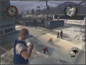 Wdrap się po drabinie na podwyższenie i schowaj się za śnieżnym nasypem - Rozdział III (1) | Opis przejścia Bully Scholarship Edition - Bully: Scholarship Edition - poradnik do gry