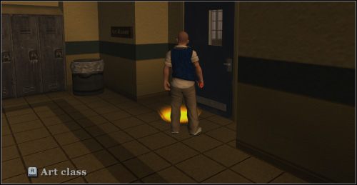 Kluczem do zwycięstwa jest przewidywanie ruchu gumek celujących w malowaną linię i zaznaczanie jednym zamachem jak największych połaci płótna - Sztuka | Zajęcia szkolne w Bully Scholarship Edition - Bully: Scholarship Edition - poradnik do gry