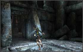 W komnacie znajdziesz dwa ociosane głazy w sam raz nadające się aby obciążyć zapadnie w centralnym pomieszczeniu - Mediterranean Sea - The Norse Connection (cz.1) | Solucja Tomb Raider Underworld - Tomb Raider: Underworld - poradnik do gry