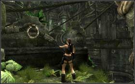 Dojdź do końca, podciągnij się i odbijając się od ściany wskocz poziom wyżej - Coastal Thailand - Bhogavathi (cz.1) | Solucja Tomb Raider Underworld - Tomb Raider: Underworld - poradnik do gry
