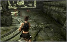 Opuść się po lince na dół i zlikwiduj pałętające się tutaj jaszczury - Coastal Thailand - Bhogavathi (cz.2) | Solucja Tomb Raider Underworld - Tomb Raider: Underworld - poradnik do gry