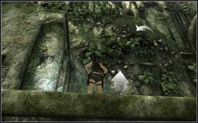 Następnie podejdź do gzymsów znajdujących się w prawej części terenu i wejdź po nich poziom wyżej - Coastal Thailand - Bhogavathi (cz.3) | Solucja Tomb Raider Underworld - Tomb Raider: Underworld - poradnik do gry