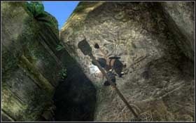 Następnie przeskocz na szczyt filara i z niego w kierunku pionowej ściany - Coastal Thailand - Bhogavathi (cz.4) | Solucja Tomb Raider Underworld - Tomb Raider: Underworld - poradnik do gry