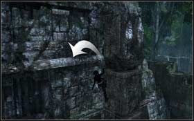 Wskocz na niższą z dwóch kolumn stojących przed frontową częścią budynku - Southern Mexico - The Unnamed Days | Solucja Tomb Raider Underworld - Tomb Raider: Underworld - poradnik do gry