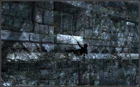 Idąć cały czas w górę, a następnie w lewo dojdziesz do małego pokoju z kołkiem, o które możesz zaczepić haczyk z linką - Southern Mexico - The Unnamed Days | Solucja Tomb Raider Underworld - Tomb Raider: Underworld - poradnik do gry