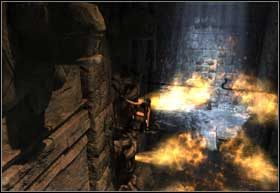 Przeskakując na kolejne musisz unikaj płomieni - Southern Mexico - The Midgard Serpent (cz.2) | Solucja Tomb Raider Underworld - Tomb Raider: Underworld - poradnik do gry