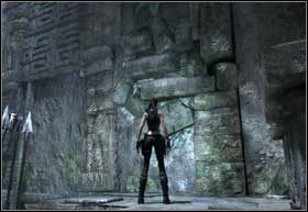 Zabierz emblemat i wskocz na wystający z prawej strony kamień - Southern Mexico - The Midgard Serpent (cz.2) | Solucja Tomb Raider Underworld - Tomb Raider: Underworld - poradnik do gry