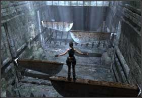 Wejdź nieco wyżej, a potem skocz w kierunku nie poruszającego się już ostrza, za pierwszą ścianą włóczni - Southern Mexico - The Midgard Serpent (cz.3) | Solucja Tomb Raider Underworld - Tomb Raider: Underworld - poradnik do gry