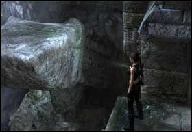 Odszukaj metalowe kółko widoczne ponad jednym z gzymsów i wykorzystując hak z linką wejdź po ścianie na górę - Southern Mexico - The Midgard Serpent (cz.3) | Solucja Tomb Raider Underworld - Tomb Raider: Underworld - poradnik do gry