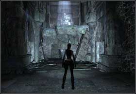 Zacznij zsuwać się z głazu i w odpowiednim momencie wykonaj skok, a Lara złapie się krawędzi po drugiej stronie - Southern Mexico - The Midgard Serpent (cz.3) | Solucja Tomb Raider Underworld - Tomb Raider: Underworld - poradnik do gry
