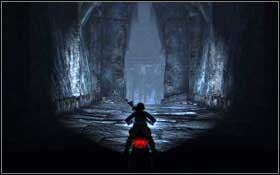 Podejdź do wrót i otwórz je (E ), a następnie wjedź do środka na motocyklu - Jan Mayen Island - Valhalla (cz.1) | Solucja Tomb Raider Underworld - Tomb Raider: Underworld - poradnik do gry