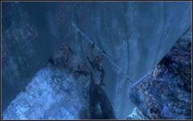 Nie ma chwili do stracenia, więc jak najszybciej zacznij przeciągać się w lewą stronę - Jan Mayen Island - Valhalla (cz.1) | Solucja Tomb Raider Underworld - Tomb Raider: Underworld - poradnik do gry