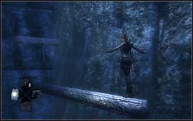Znowu zaczniesz zjeżdżać, więc w odpowiednim momencie wybij się lądując na drewnianej belce - Jan Mayen Island - Valhalla (cz.1) | Solucja Tomb Raider Underworld - Tomb Raider: Underworld - poradnik do gry