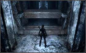 Wyciągnij go i podsuń pod jeden z dwóch poruszających się teraz pionowo bloków - Jan Mayen Island - Valhalla (cz.2) | Solucja Tomb Raider Underworld - Tomb Raider: Underworld - poradnik do gry