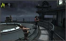 Zacznij przebijać się w kierunku rufy, na lądowisko z helikopterami - Andaman Sea - Rituals Old | Solucja Tomb Raider Underworld - Tomb Raider: Underworld - poradnik do gry