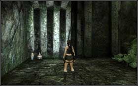 [39] Kiedy znajdziesz się na obszarze opanowanym przez jaszczury zabij je i po wmurowanych w pionową ścianę kamieniach z lewej strony obszaru wejdź o piętro wyżej - Coastal Thailand - Bhogavati | Sekrety Tomb Raider Underworld - Tomb Raider: Underworld - poradnik do gry