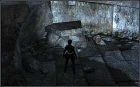 [114] W korytarzu, tuż za rumowiskiem, sprzed którego zabrałeś głowę jaguara - Southern Mexico - The Midgard Serpent | Sekrety Tomb Raider Underworld - Tomb Raider: Underworld - poradnik do gry