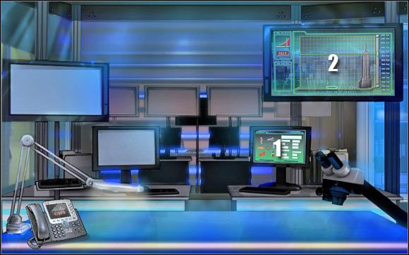 Pierwsza mini-gra: Kliknij na prawym dolnym komputerze (punkt 1) - Crime lab #2 | Odcinek 1 | CSI NY - CSI: NY - poradnik do gry